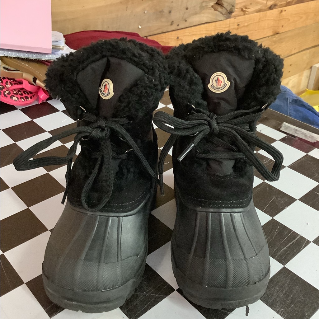 Moncler Black Shearling Lined Boot